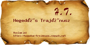 Hegedűs Trajánusz névjegykártya