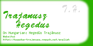 trajanusz hegedus business card
