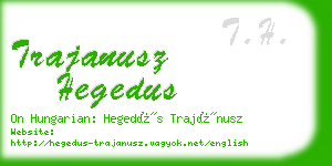 trajanusz hegedus business card